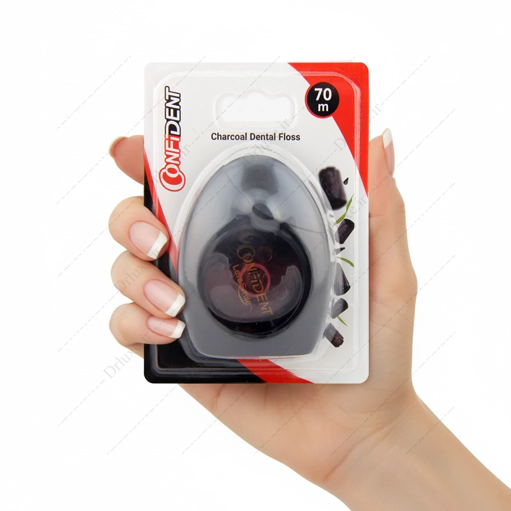 نخ دندان حاوی زغال فعال کانفیدنت 70 متر